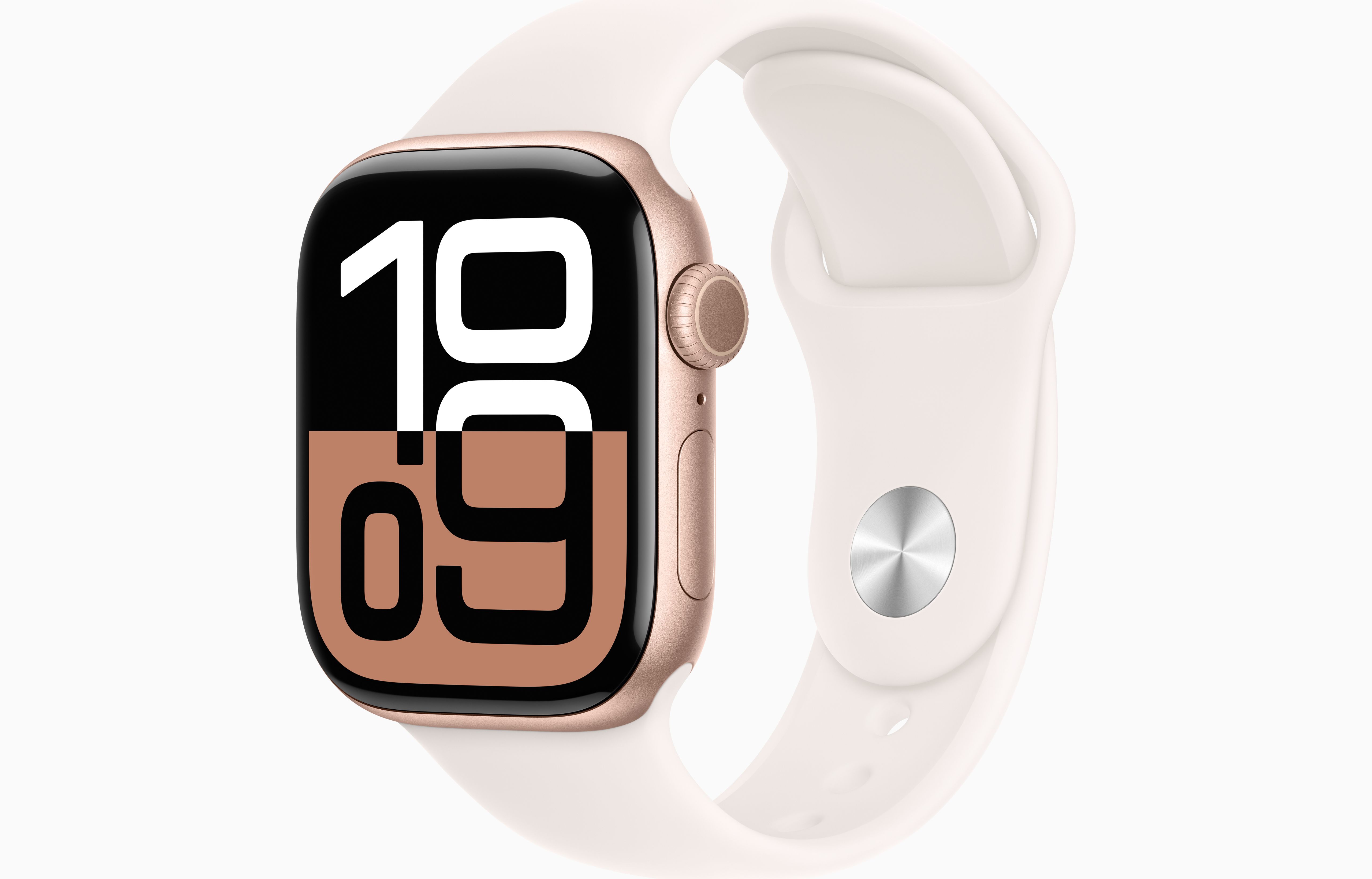 Apple Watch S10/46mm/Rose Gold/Sport Band/Light Blush/-M/L