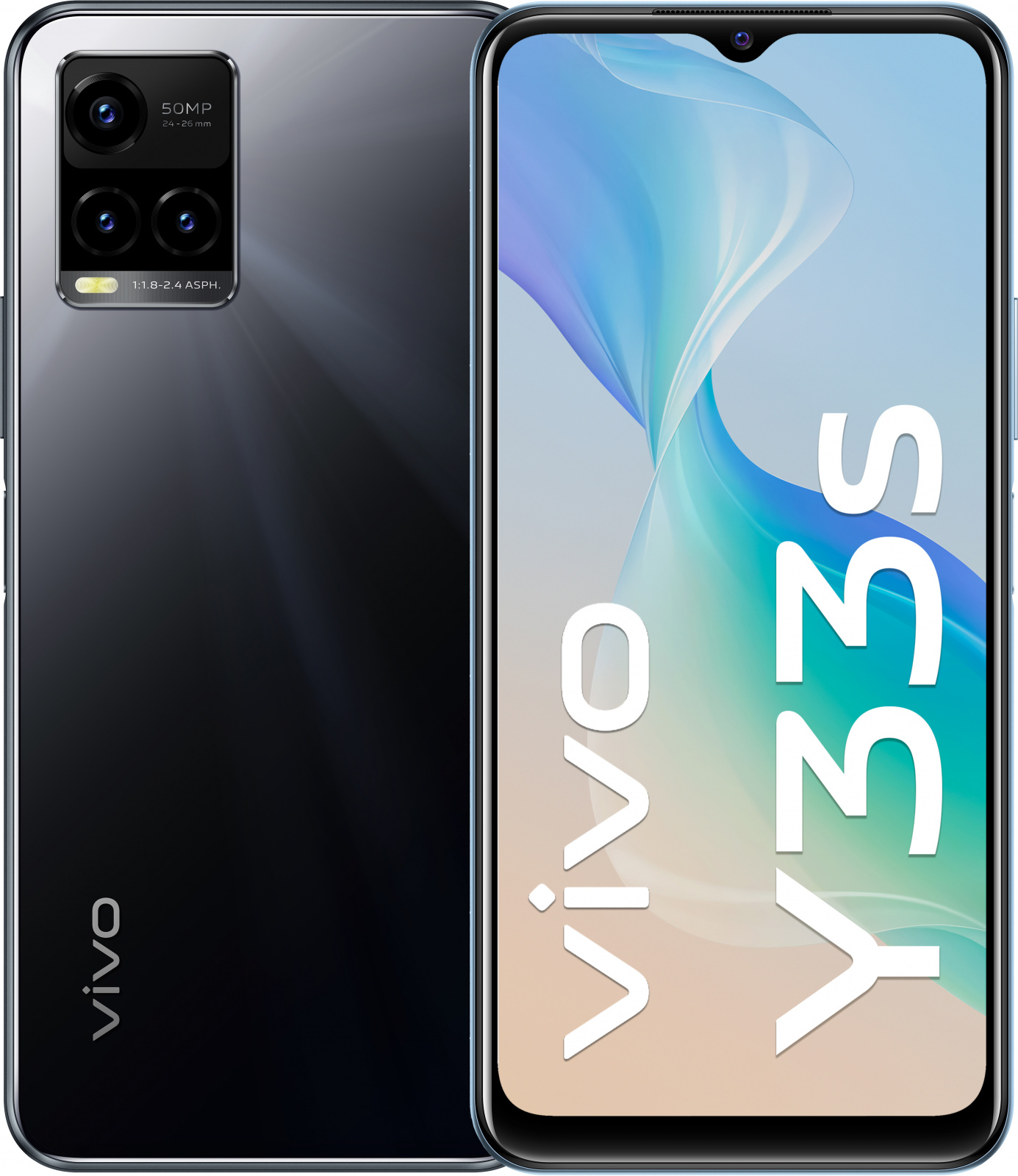 Vivo Y33s 8GB/128GB Dual SIM Mirror Black