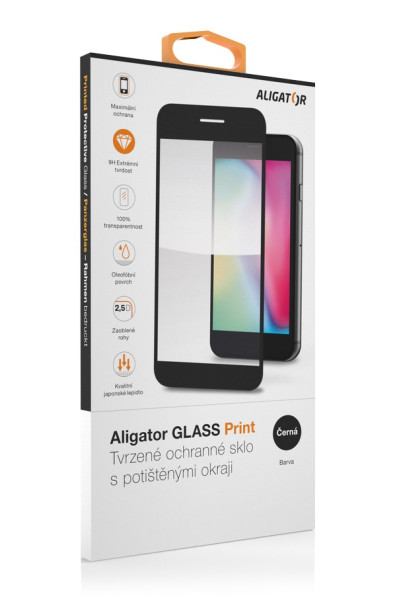 Tvrzené sklo Aligator 2.5D 9H pro Xiaomi Redmi Note 8 Pro černé