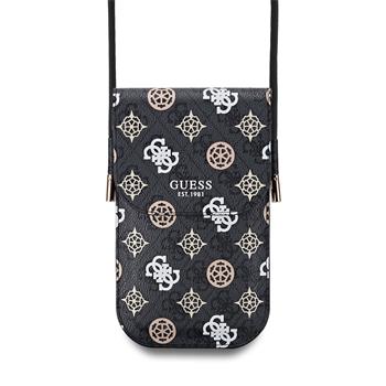 Guess PU 4G Peony Multicolor Taška na Telefon Black