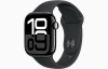 Apple Watch S10/42mm/Jet Black/Sport Band/Black/-S/M