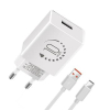 OBAL:ME Cestovní Nabíječka USB-A 10W + USB-A/USB-C Kabel 1m White