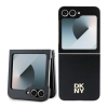 DKNY PU Leather Stack Logo Zadní Kryt pro Samsung Galaxy Z Flip 6 Black