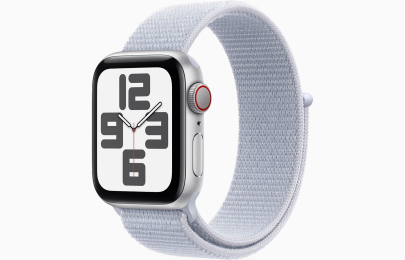 Apple Watch SE Cell/40mm/Silver/Sport Band/Blue Cloud