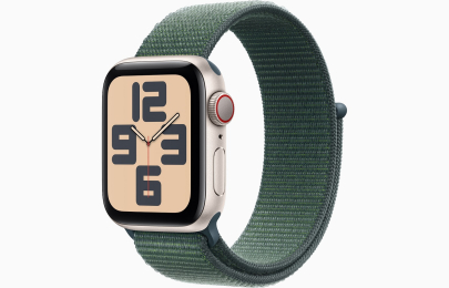 Apple Watch SE Cell/44mm/Starlight/Sport Band/Lake Green