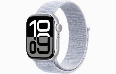 Apple Watch S10/42mm/Silver/Sport Band/Blue Cloud