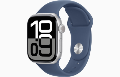 Apple Watch S10 Cell/46mm/Silver/Sport Band/Denim/-M/L