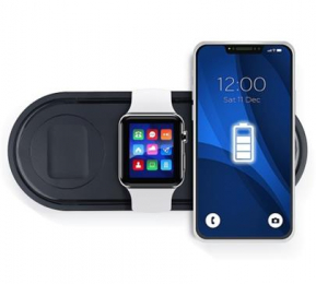 Bezdrátová nabíječka KT-IW 3v1 15W Apple Watch/iPhone/Airpods černá