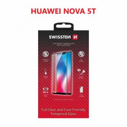Tvrzené sklo Swissten Full Glue Color Frame pro Huawei Nova 5T černé
