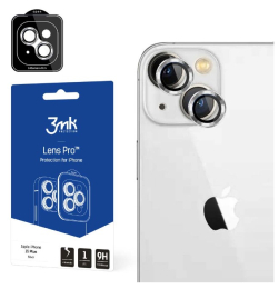 3mk Lens Pro ochranná sklíčka fotoaparátu pro iPhone 15 Plus stříbrná