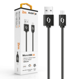 Nabíjecí a datový kabel Aligator (DAKA007) s MicroUSB konektorem 1m černý