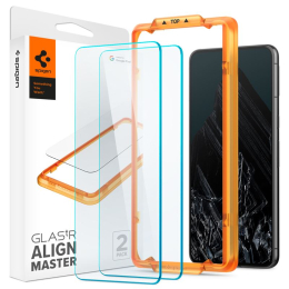 Tvrzené sklo Spigen Glas.Tr (AGL07395) 2 ks AlignMaster pro Pixel 8 Pro čiré