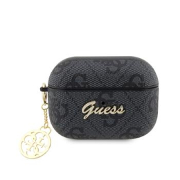 Guess 4G Script PC/PU Charm Pouzdro pro AirPods Pro 2 Black