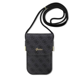 Guess PU 4G Metal Logo Script Taška na Telefon Black