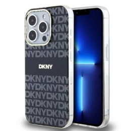 DKNY PC/TPU Repeat Pattern Tonal Stripe Magsafe Zadní Kryt pro iPhone 13 Pro Black