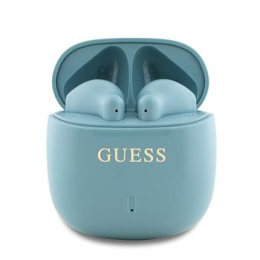 Guess Printed Classic Logo TWS Bezdrátová Sluchátka Turquoise