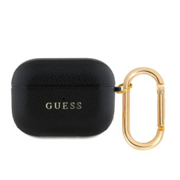 Guess PU Grained Classic Logo Pouzdro pro AirPods Pro Black