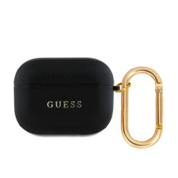 Guess PU Grained Classic Logo Pouzdro pro AirPods 3 Black