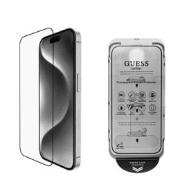 Guess Tvrzené Sklo 2.5D pro iPhone 16 Black