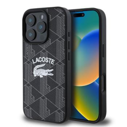 Lacoste Blend Monogram MagSafe Zadní Kryt pro iPhone 16 Pro Black