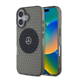 Mercedes PC/TPU Star Pattern MagSafe Zadní Kryt pro iPhone 16 Plus Black