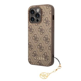 Guess 4G Charm Zadní Kryt pro iPhone 13 Pro Tone on Tone Brown