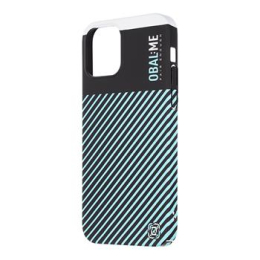 OBAL:ME Flossy Stripes Kryt pro Apple iPhone 12/12 Pro Black/Sky Blue