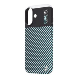 OBAL:ME Flossy Stripes Kryt pro Apple iPhone 16 Black/Sky Blue