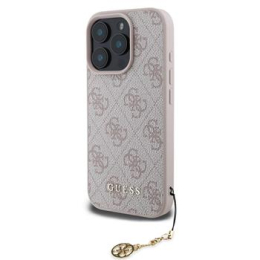 Guess 4G Charm Zadní Kryt pro iPhone 16 Pro Max Tone on Tone Pink